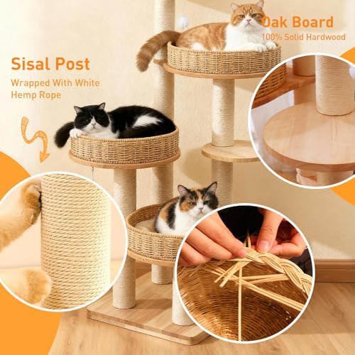 Modern solid wood climbing cat tower — photo 5