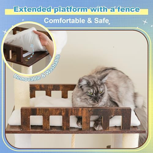 Large cat wooden furniture tower — photo 3