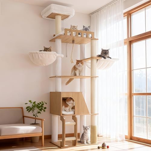Modern wooden tower with large platforms