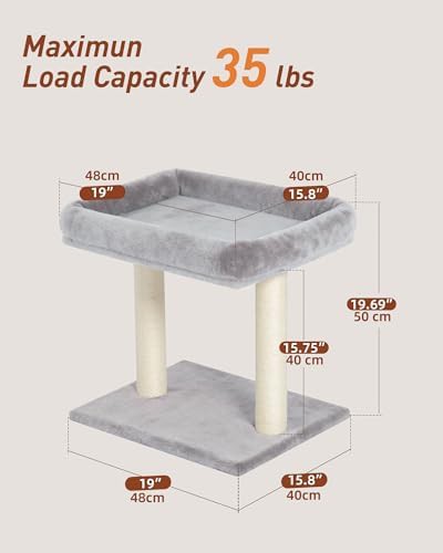 Compact carpet scratching post with perch — photo 5