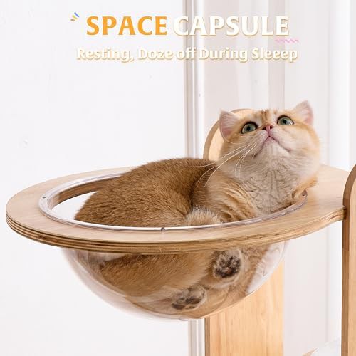 Solid wood 64 inch tall cat tree tower — photo 5