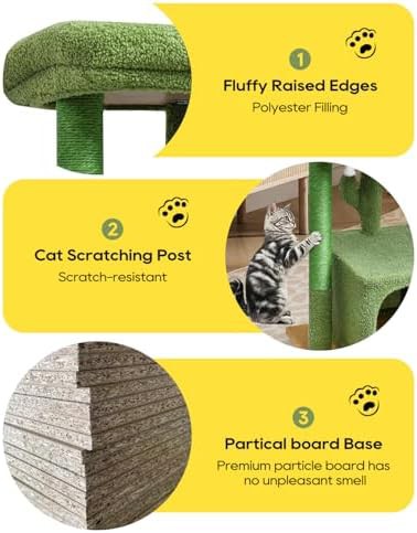 Green cactus activity tower for kittens — photo 5