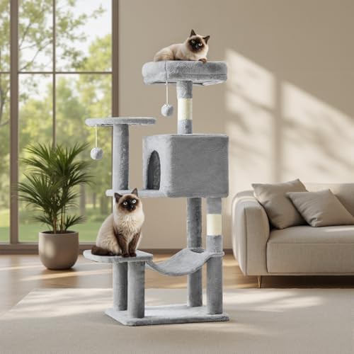 Small plush climbing tower for kittens