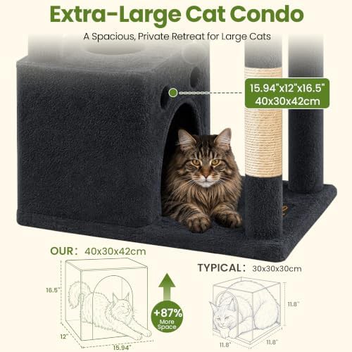 Heavy duty tall climbing tower for large cats — photo 3