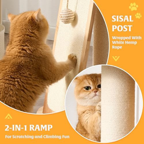 Mushroom flower 27 inch solid wood cat tree — photo 5