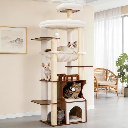Modern wood tower with large hammock