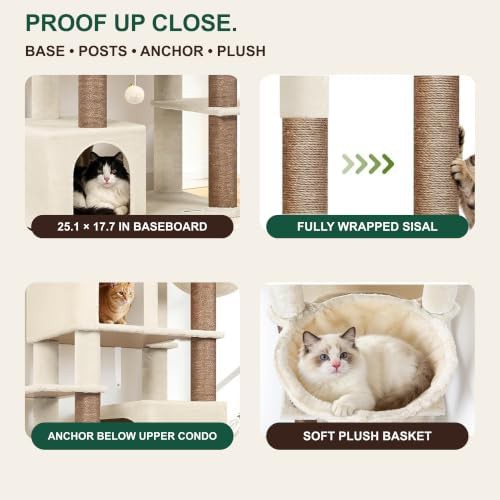 Sturdy adult cat tower with sisal — photo 3
