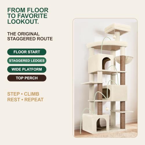 Sturdy adult cat tower with sisal — photo 5