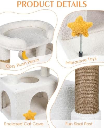 Small cat tower with wide stable base — photo 3