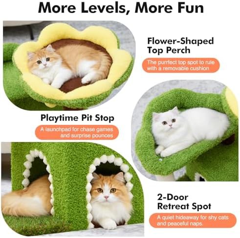 Sunflower small cat tower with condo — photo 3