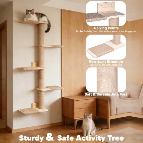 Wall mounted solid wood climbing shelves — photo 3