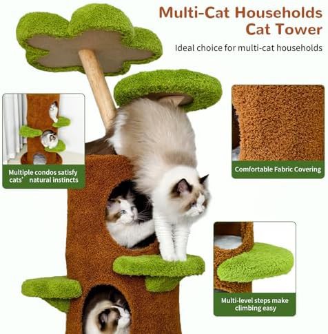 Tall multi level plush cat tower — photo 3