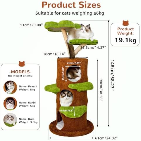Tall multi level plush cat tower — photo 5