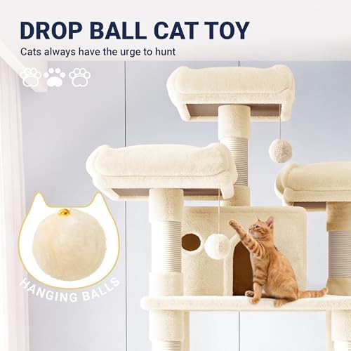 Large beige multi level climbing house — photo 3