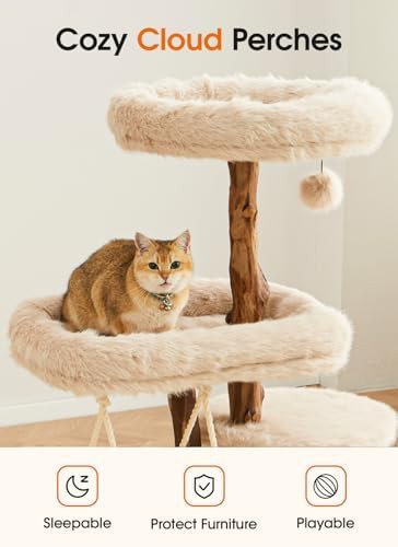 Modern boho solid wood cat perch — photo 4