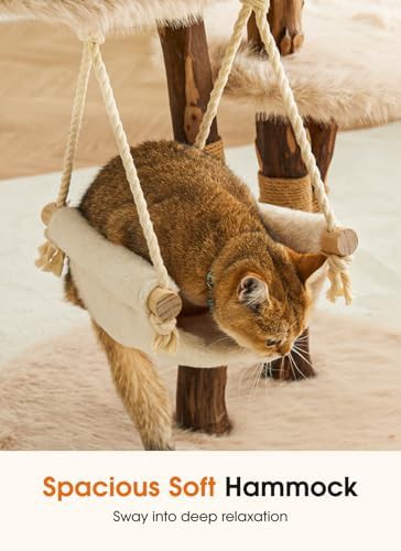 Modern boho solid wood cat perch — photo 5