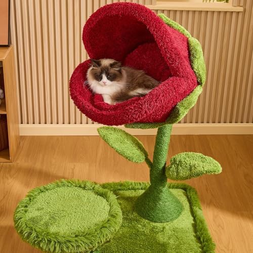 Flower shaped wood climbing tree with sisal — photo 3