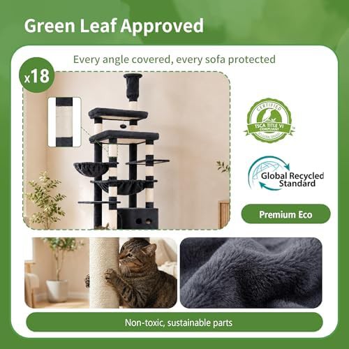 Grey floor to ceiling height adjustable tower — photo 4
