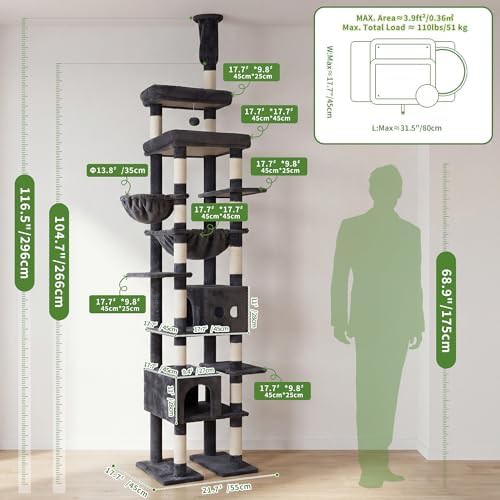 Grey floor to ceiling height adjustable tower — photo 5