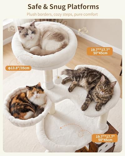Modern cat tower with hidden litter enclosure — photo 3