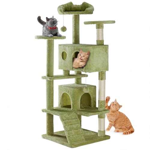 54-inch Cat Tree Tower with Scratching Posts