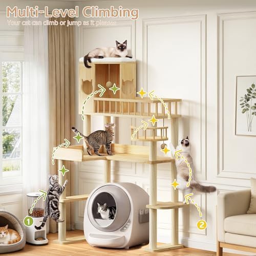 Corner wood tower for litter box — photo 5