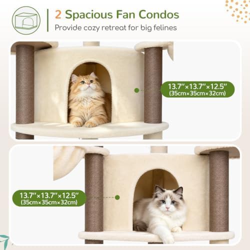 Beige corner tree with scratching posts — photo 4