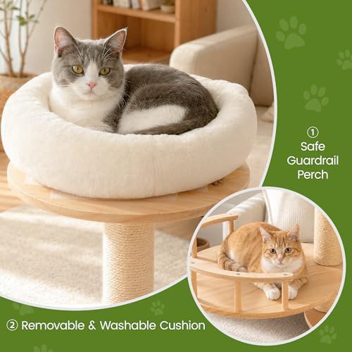 Chessboard style wood condo cat tree — photo 5