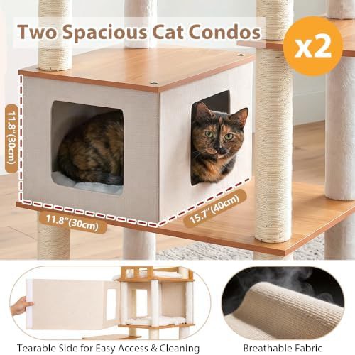 Multi level solid wood tower for large cats — photo 3