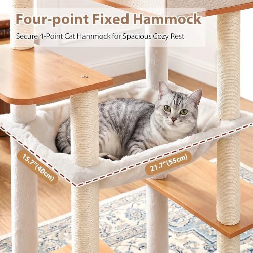 Multi level solid wood tower for large cats — photo 4