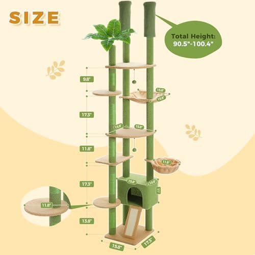 Green floor to ceiling tension tower — photo 3