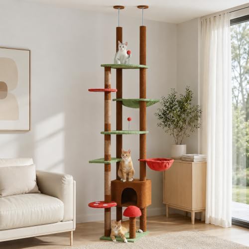 Brown floor to ceiling climbing tree