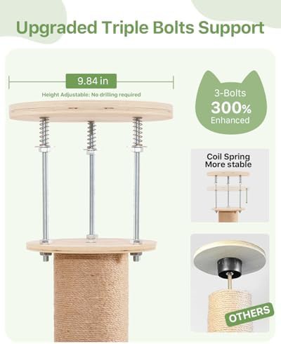 Heavy duty four level ceiling cat tree — photo 3