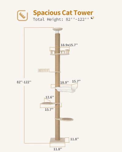 Five tier floor to ceiling solid wood tower — photo 4