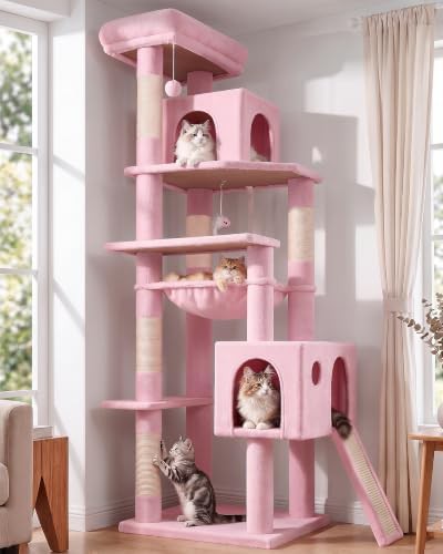 Pink heavy duty tower with hammock