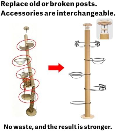 Adjustable height PVC scratching pole — photo 4