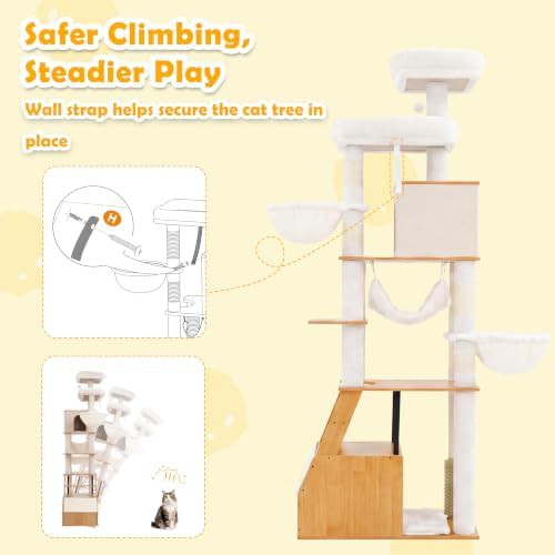 Tall wooden cat tower with loft style condo — photo 5