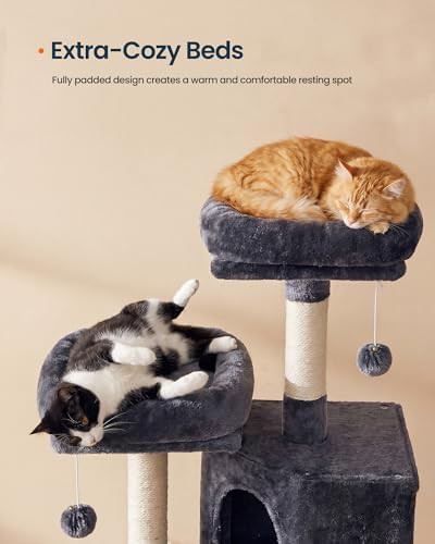 Dark gray multi level cat condo — photo 3