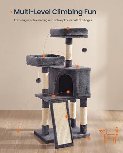 Dark gray multi level cat condo — photo 4