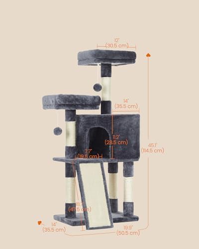 Dark gray multi level cat condo — photo 5