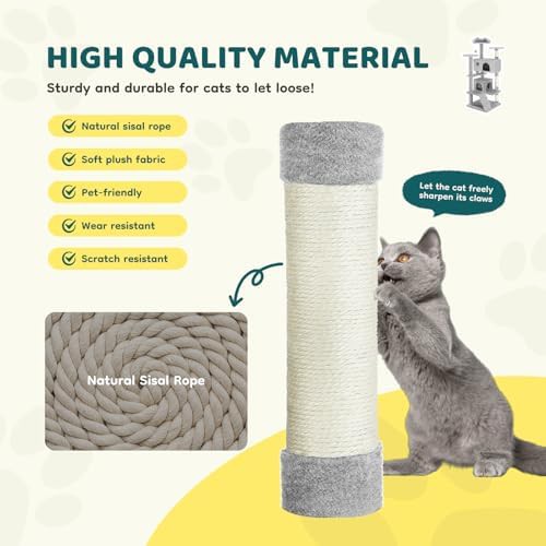 Medium gray cat tower with private condo — photo 3