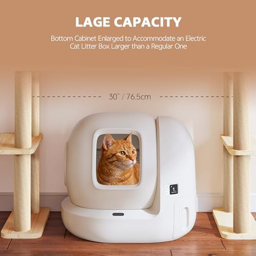 Tall cat tree with litter enclosure — photo 4